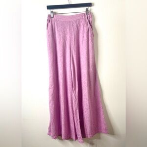 CP‎ shades linen purple wide leg pull on lagenlook pants medium